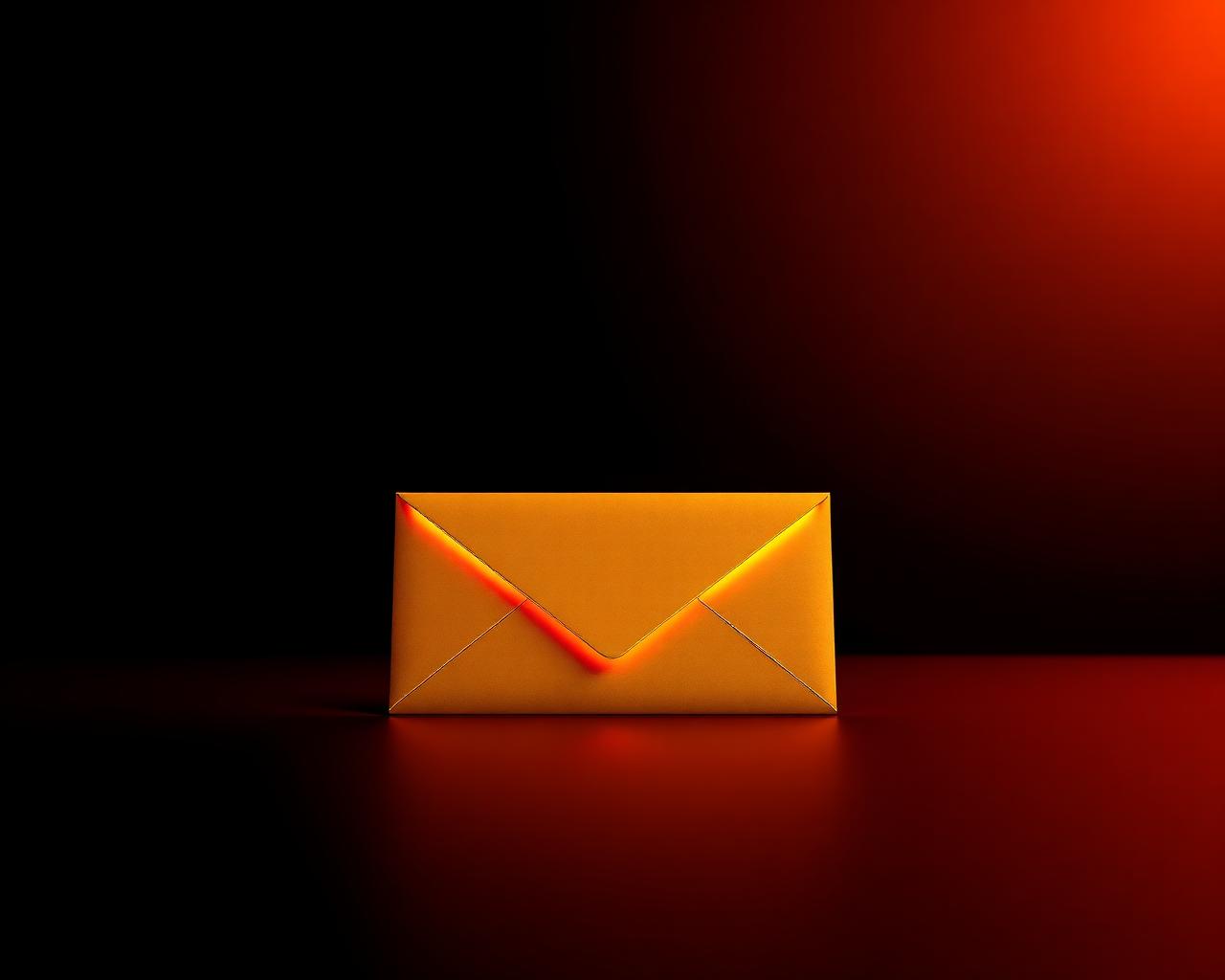 Glowing envelope representing an exclusive insurance lead